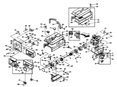 Replacement Parts Illustration - 11 H.P. Electric Start B&s Engine Diagram and Parts List for 9437-0-4W110A  Briggs and Stratton Generator